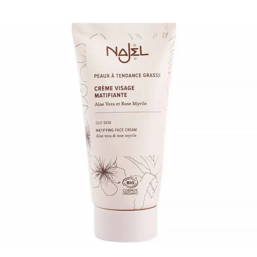 Tube de crème matifiante de 50ml de la marque Najel