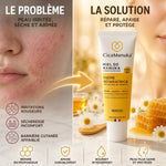 Crème CicaManuka 40% Miel - Avant après peau irritée vs peau réparée et lumineuse