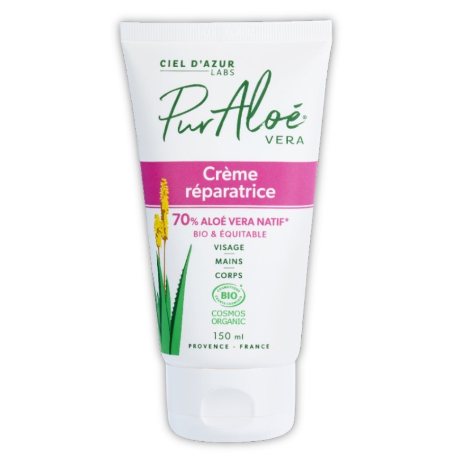 Crème réparatrice Aloe Vera certifiée bio - 150 ml - Pur'Aloé