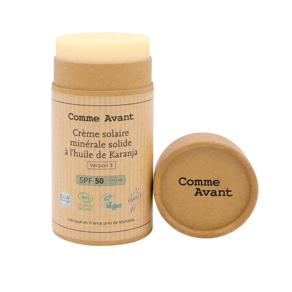 Un tube de crème solaire solide de la marque comme avant spf50