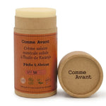 Crème solaire minérale solide SPF50 Pêche & Abricot Comme Avant en stick liège
