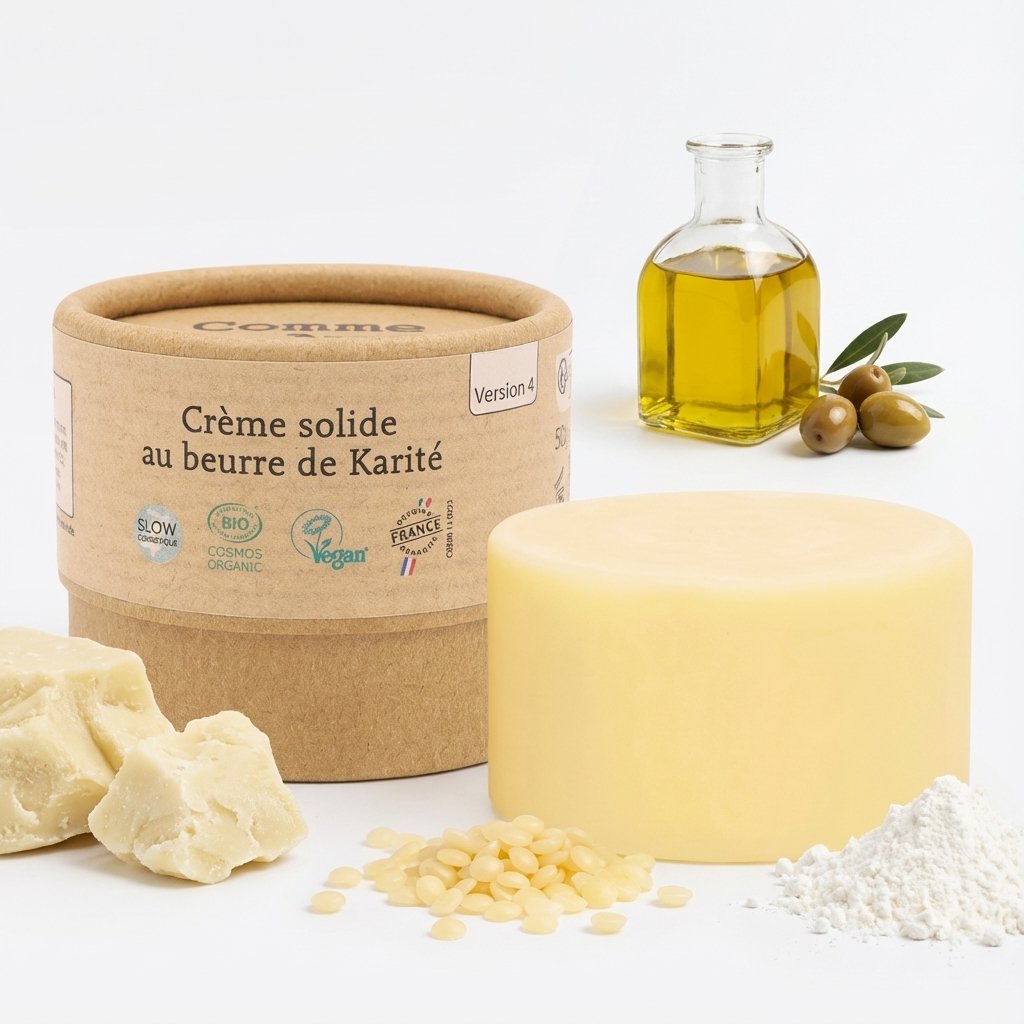 Crème solide beurre de Karité Comme Avant 50g avec ingrédients naturels