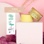 Les labels de la  crème solide au beurre de karité de 50 g de la marque Comme Avant