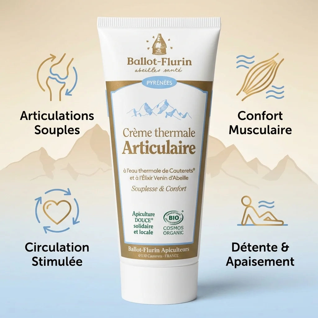 Crème thermale Articulaire Bio Ballot-Flurin 100ml avec bénéfices articulations et confort musculaire