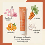 Crème Bonne Mine Endro 50ml avec ingrédients naturels, rose, carotte et vitamine C