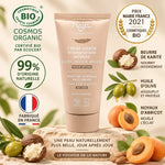Tube crème visage hydratation intense Najel bio certifiée avec badges écocert et prix cosmétiques
