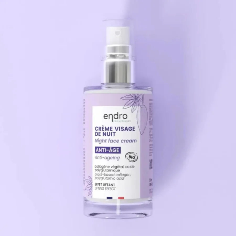 Un flacon de Crème visage de nuit Anti-Âge Endro