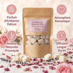 Cristaux Rose de Mai du jardin de grand-père en sachet kraft avec bénéfices naturels provençaux