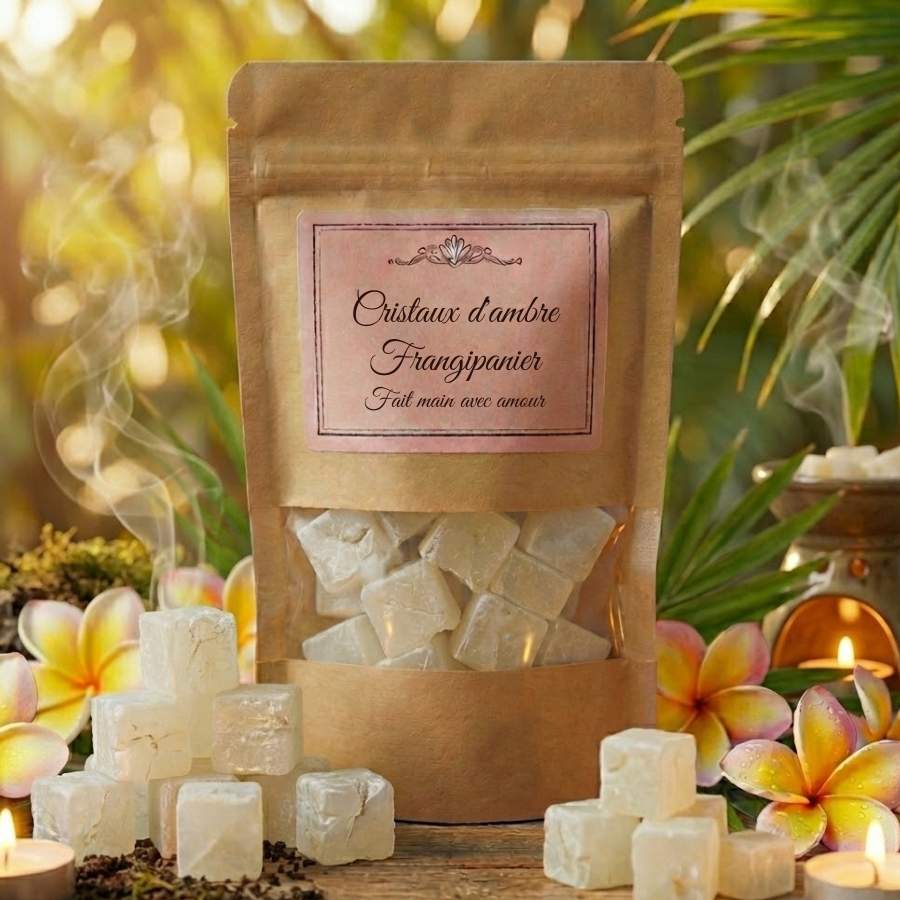 Cristaux de Frangipanier - Jardin de mon Grand Père - sachet kraft de 50 grammes