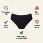 Culotte menstruelle Colette Sisters Republic taille L - Protection 12h sans fuites, écologique et réutilisable
