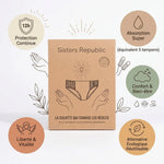 Culotte menstruelle Colette Sisters Republic XL absorption super avec infographies avantages bien-être