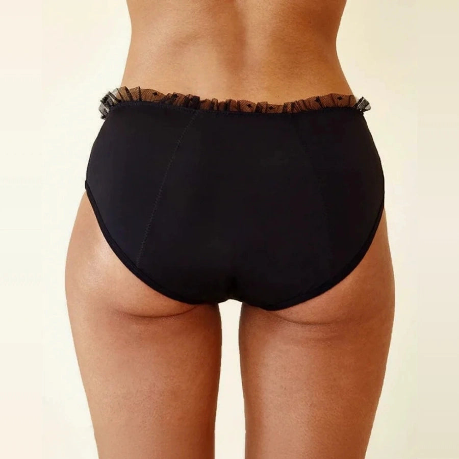 La culotte menstruelle Colette de la marque Sisters Republic portée vu de derrière