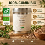 Cumin Graine Bio 60g Place des épices - Boîte métallique certifiée AB avec graines entières