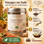 Curry Indien Bio Retour de Jaipur 50g - Guide d'utilisation avec dosage et étapes de préparation