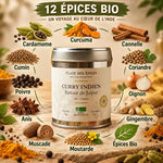 Curry Indien Bio Retour de Jaipur 50g avec 12 épices bio certifiées AB de Place des Épices