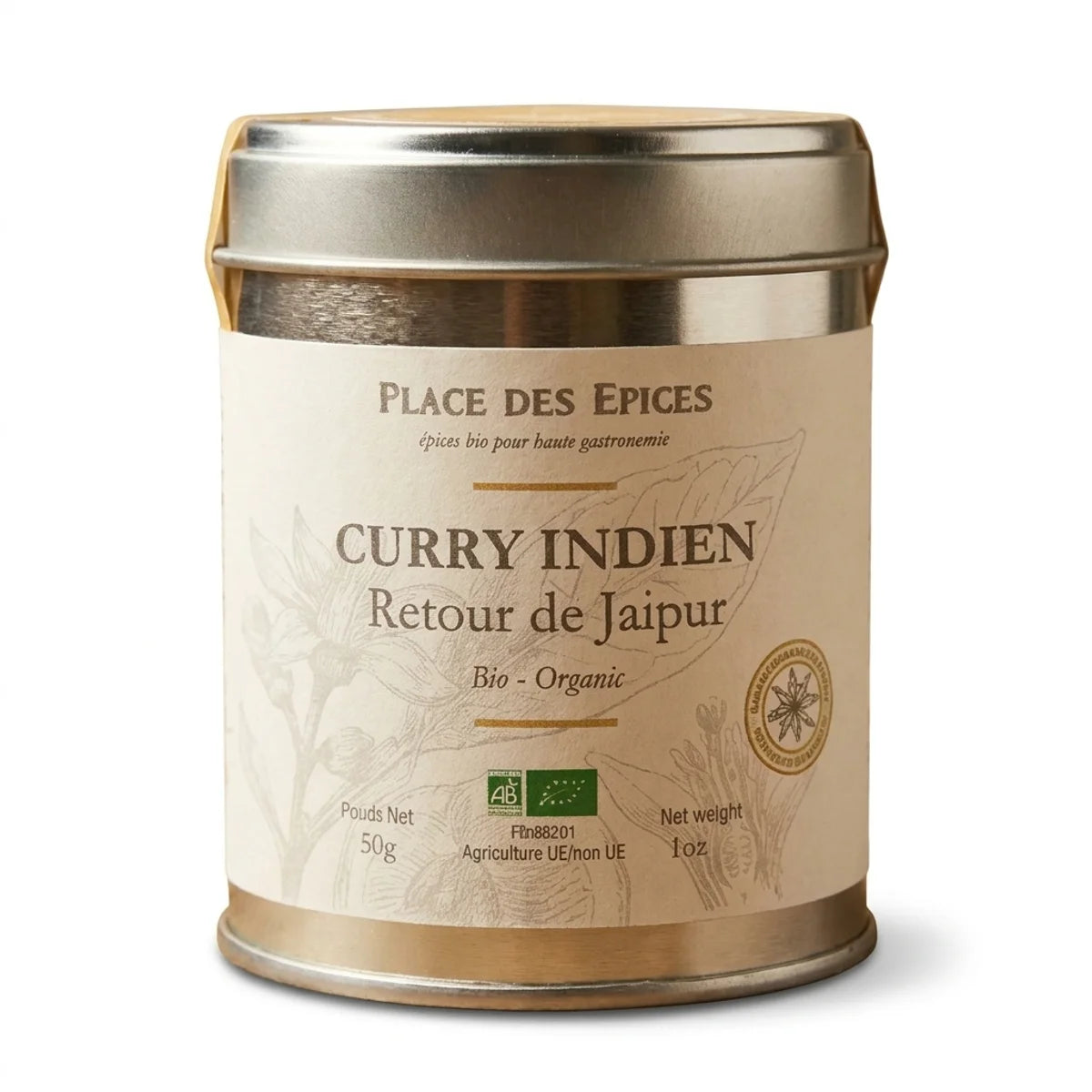 Boîte curry indien bio Retour de Jaipur 50g Place des épices