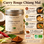 Curry Rouge Chiang Maï Bio 50g Place des épices - boîte métallique avec guide de préparation et dosage