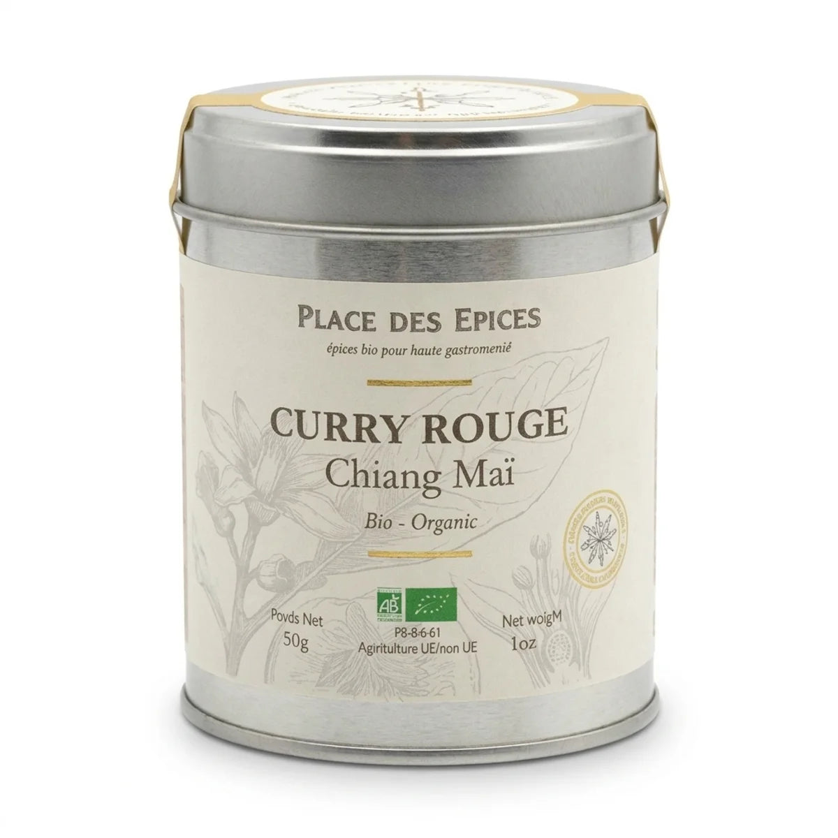 Boîte de Curry Rouge Thaïlandais Chiang Mai Bio 50g Place des épices