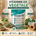 D3Form vitamine D3 végétale bio vegan 2000 UI lichen packaging produit 60 comprimés