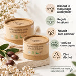 Démaquillant solide bio à l'huile de jojoba Comme Avant avec ses certifications et bénéfices pour la peau