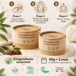 Démaquillant solide jojoba bio Comme Avant 40g avec mode d'emploi et certifications