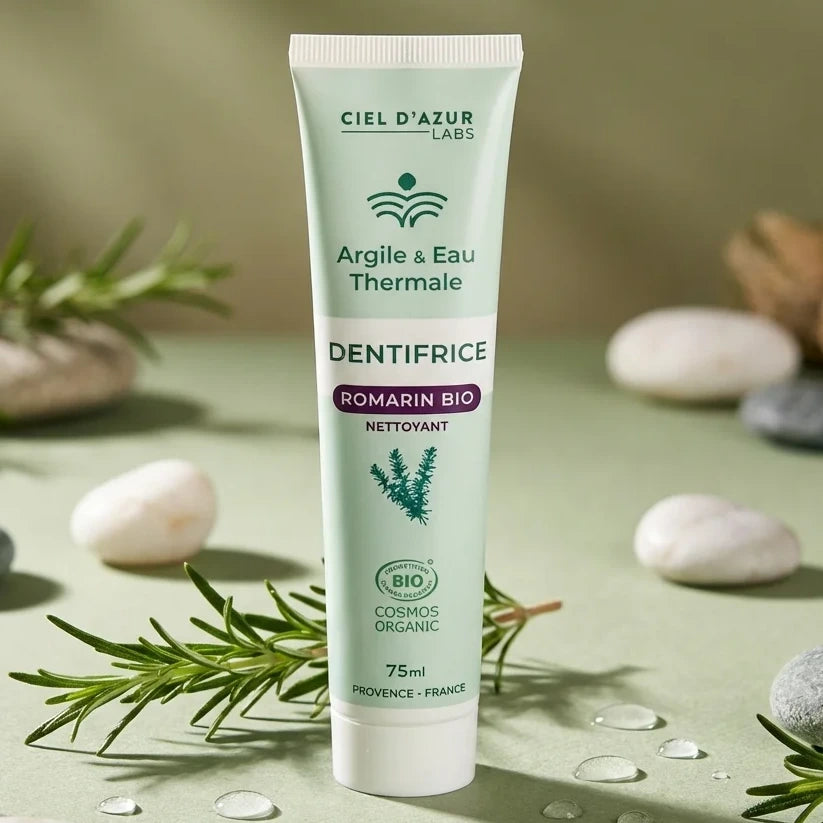 Denticlay Romarin Bio 75ml tube argile eau thermale romarin naturel