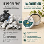 Dentifrice menthe bio Apimani en tin aluminium : solution écologique vs plastique jetable