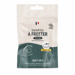 Dentifrice à frotter menthe bio Apimani recharge galet 40g sachet blanc et teal