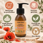 Dentifrice argile blanche Coquelicot Comme Avant 90ml avec bénéfices nettoyage bio certifié