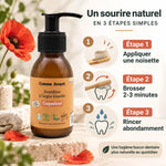 Dentifrice argile blanche Coquelicot Comme Avant 90ml avec instructions d'utilisation illustrées