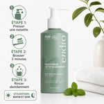 Dentifrice Actif Blancheur Menthe Glaciale Endro 175g avec guide d'utilisation en 3 étapes