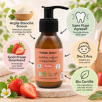 Dentifrice enfant argile blanche goût fraise Comme Avant 90ml avec bénéfices bio sans fluor agressif