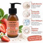 Dentifrice enfant argile blanche Comme Avant goût fraise avec ingrédients naturels