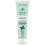 Tube dentifrice menthe bio 75ml argile eau thermale avec capuchon blanc