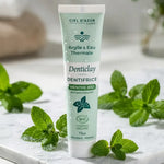 Dentifrice menthe bio 75ml Argile Eau Thermale sur marbre avec feuilles menthe fraîche