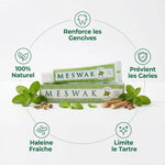 Dentifrice Meswak menthe 100g Kerala Nature avec feuilles de menthe et 5 bénéfices ayurvédiques