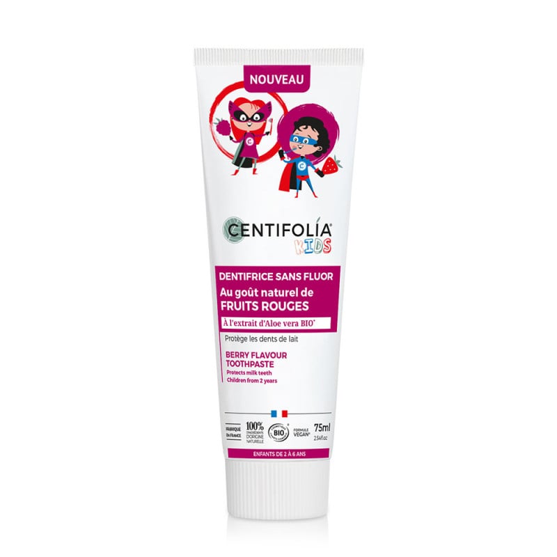 Un dentifrice aux fruits rouges de 75ml pour enfants de la marque Centifolia