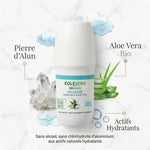 Déodorant bio Eolesens Nuage roll-on avec ingrédients naturels Pierre d'Alun et Aloe Vera