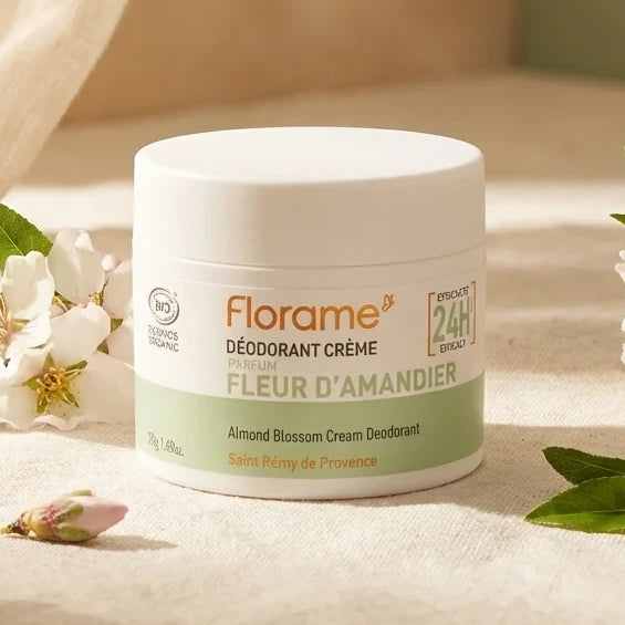 Déodorant crème Fleur d'Amandier Bio Florame 50g avec fleurs d'amandier