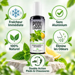 Déovert déodorant pieds chaussures 100ml spray naturel sans aluminium fraîcheur
