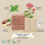 Déodorant solide Comme Avant beurre de cacao menthe poivrée géranium 2x60g avec ingrédients naturels bio