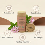Déodorant solide Comme Avant beurre cacao menthe poivrée géranium bourbon bio vegan zéro aluminium