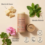 Déodorant solide Comme Avant beurre de cacao menthe poivrée géranium bourbon bio vegan sans aluminium
