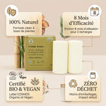 Déodorant solide cédrat bambou Comme Avant recharges 2x60g bio vegan zéro déchet