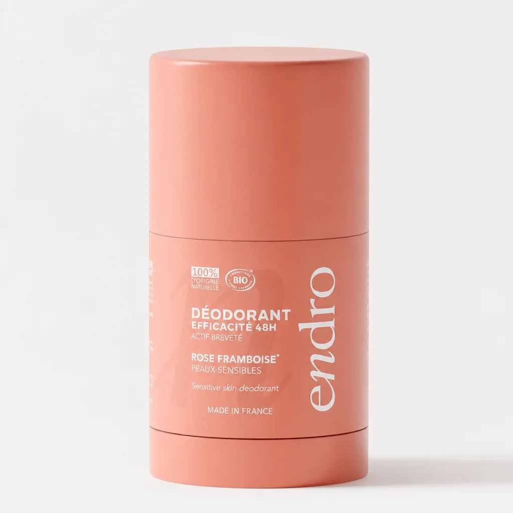 Déodorant stick rechargeable Endro 50g rose-framboise efficacité 48h