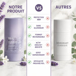 Déodorant stick rechargeable Endro Pro-âge ménopause vs concurrents comparaison lavande
