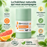 Déodorant stick rechargeable Centifolia Agrumes 50g avec bénéfices bio naturel