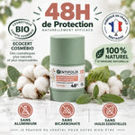 Déodorant stick rechargeable Centifolia fleur de coton 50g naturel sans aluminium