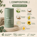 Déodorant stick rechargeable Endro avec composition ingrédients naturels bio et actifs brevetés