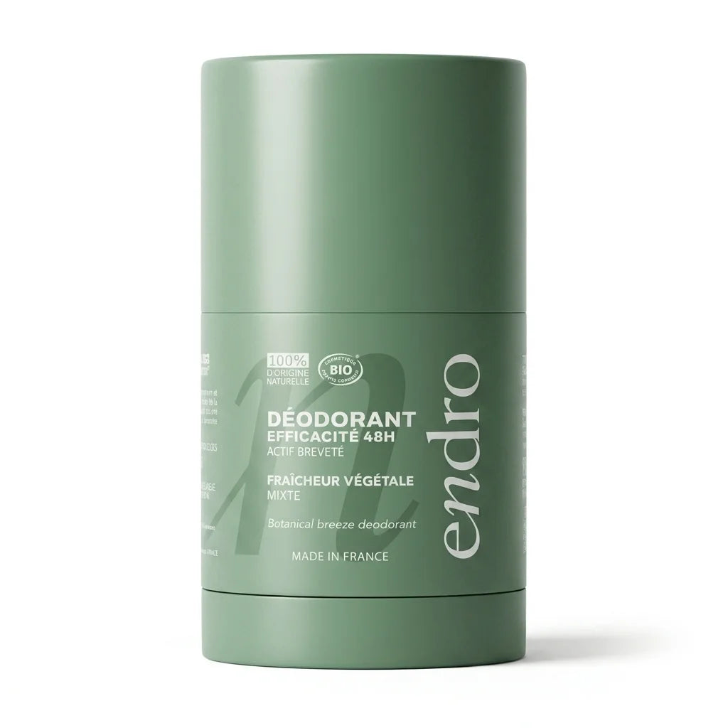 Déodorant stick rechargeable Endro 50g vert sauge, format bio et écologique